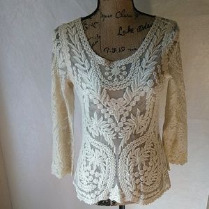 Beautiful sheer lace blouse